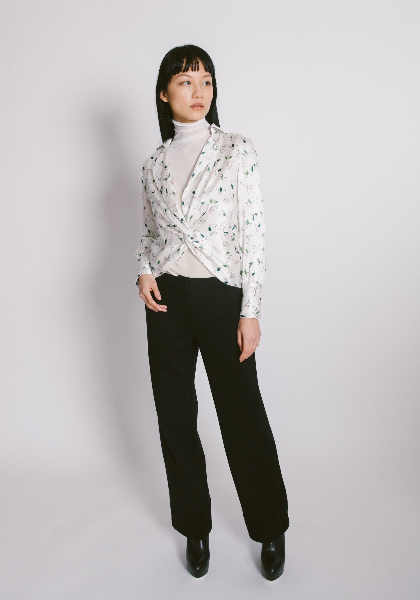 Silk Front Twist blouse