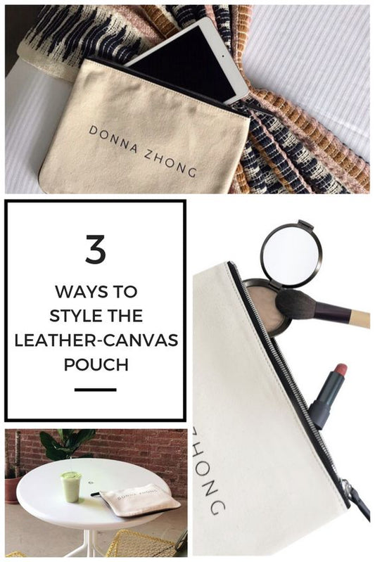 Using leather-canvas pouch 3 ways