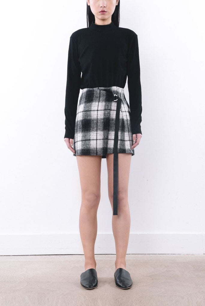 Wool Checker Skirt - 2s-twoways