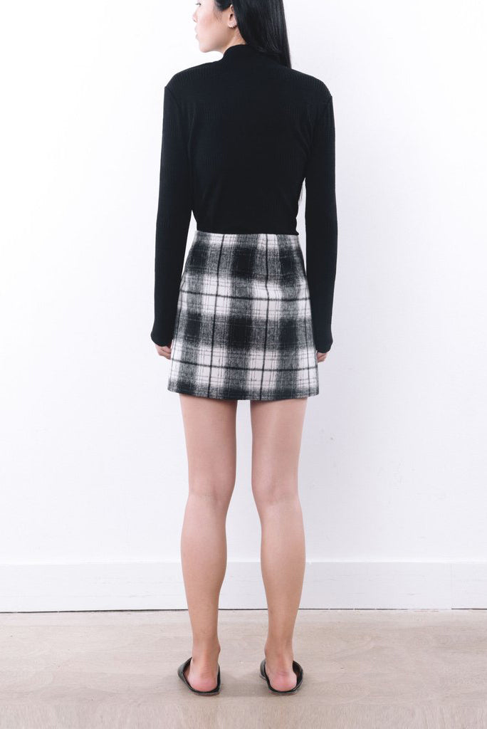 Wool Checker Skirt - 2s-twoways